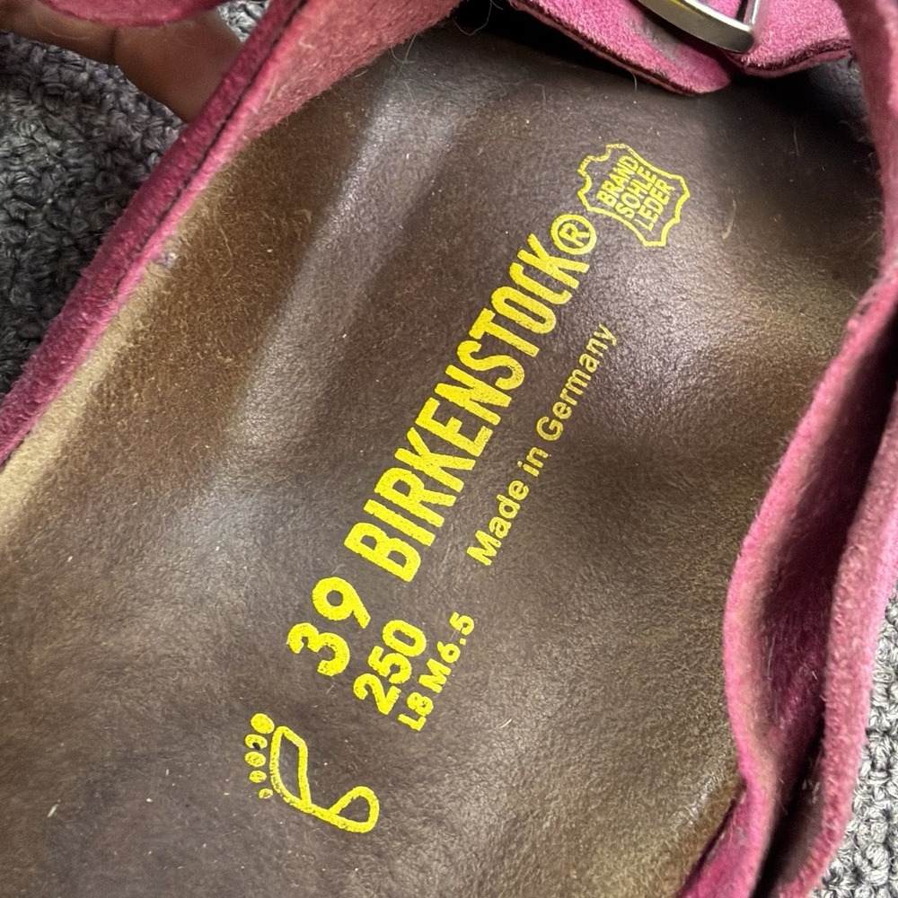 Birkenstock Arizona Festival Fuchsia Pink Suede Leather Sandals EU 39 US 8/8.5‎ - Picture 9 of 10